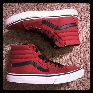 Red and black Vans